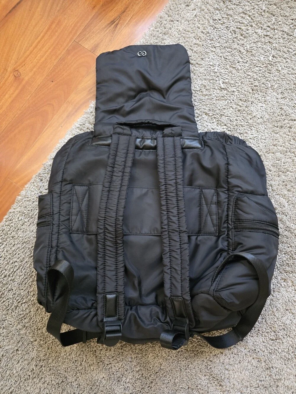 Calia Black Puffer Backpack - Lightweight Everyday Bag